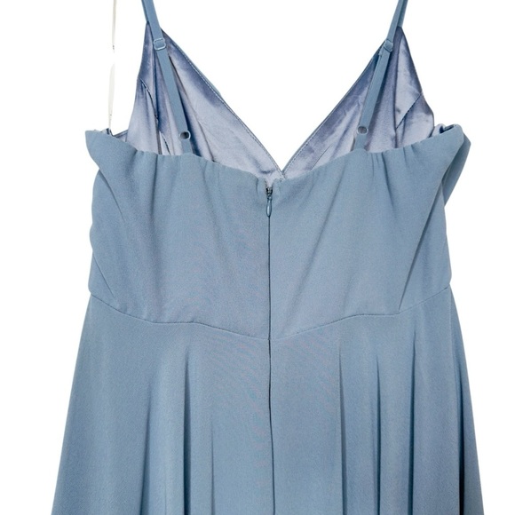 NEW Lulus All About Love Slate Blue Women’s Wedding Party Maxi Dress Sz M - Picture 12 of 12
